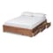 Baxton Studio Wren Walnut Finished 3-Drawer Queen Size Platform Storage Bed Frame 158-9621 - alternate 2